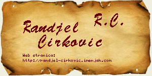 Ranđel Ćirković vizit kartica
